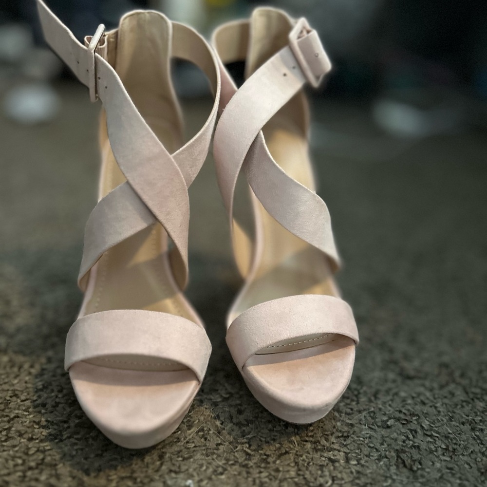 Blush pink heels